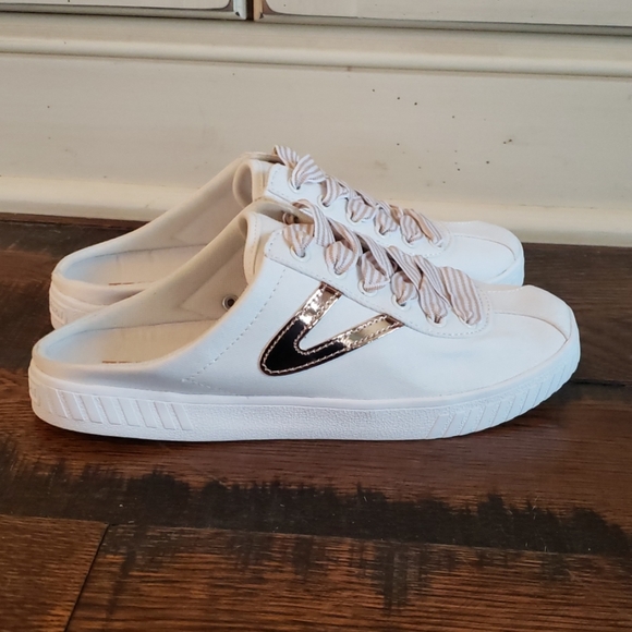 J Crew Tretorn slip-on sneaker rose gold L8737 - Picture 2 of 5